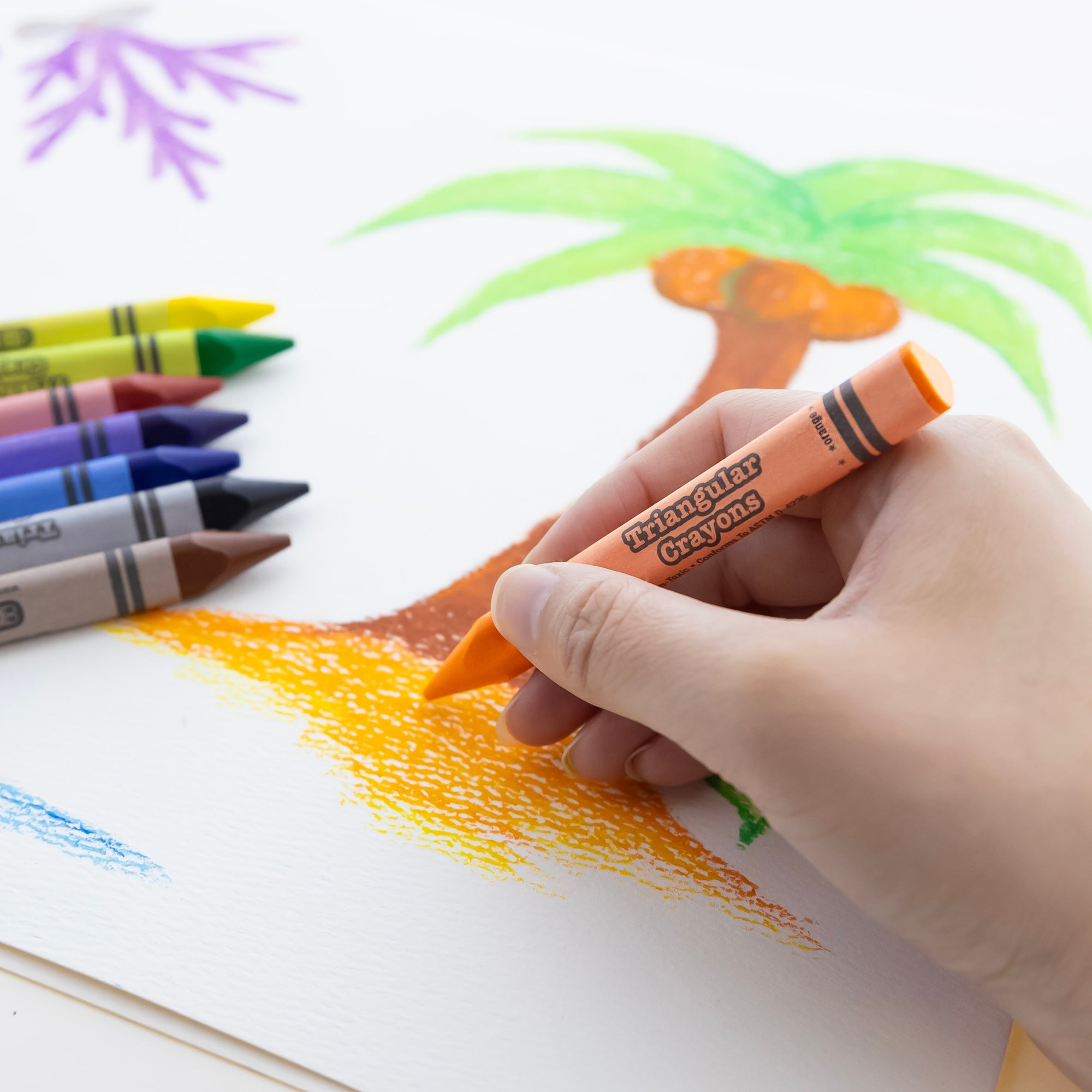 Premium Jumbo Triangle Crayons 8 Color