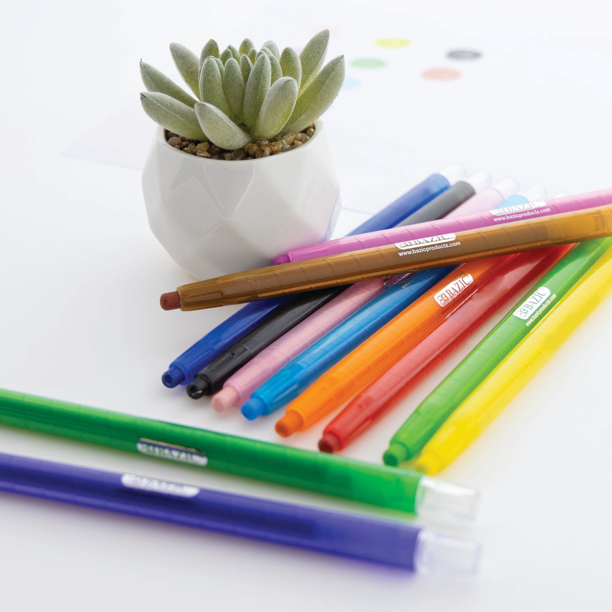 Twist-Up Propelling Crayons 12 Color