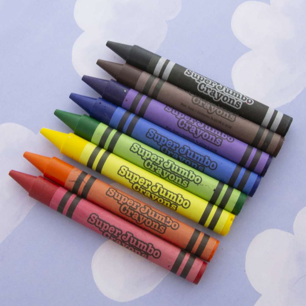 Premium Super Jumbo Crayons 8 Color