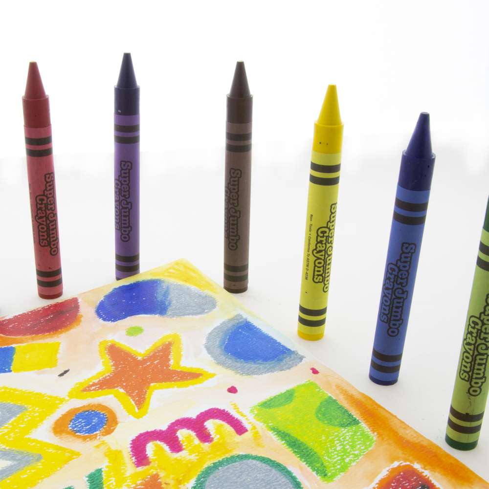 Premium Super Jumbo Crayons 8 Color