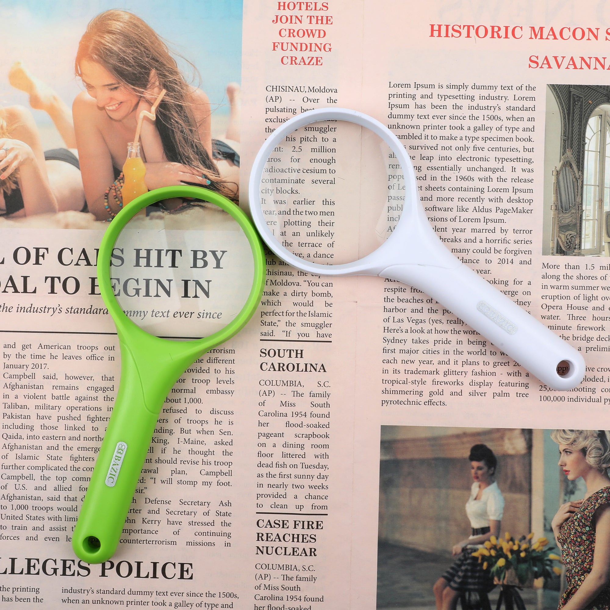 Asstd Color 3&quot; Round 2X Handheld Magnifier