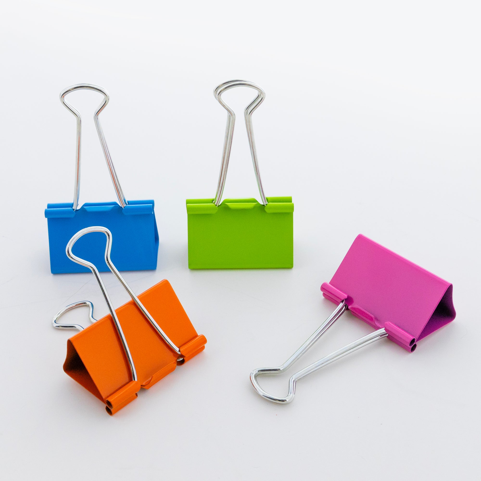 Large 2&quot; (51mm) Assorted Color Binder Clip (4/Pack)