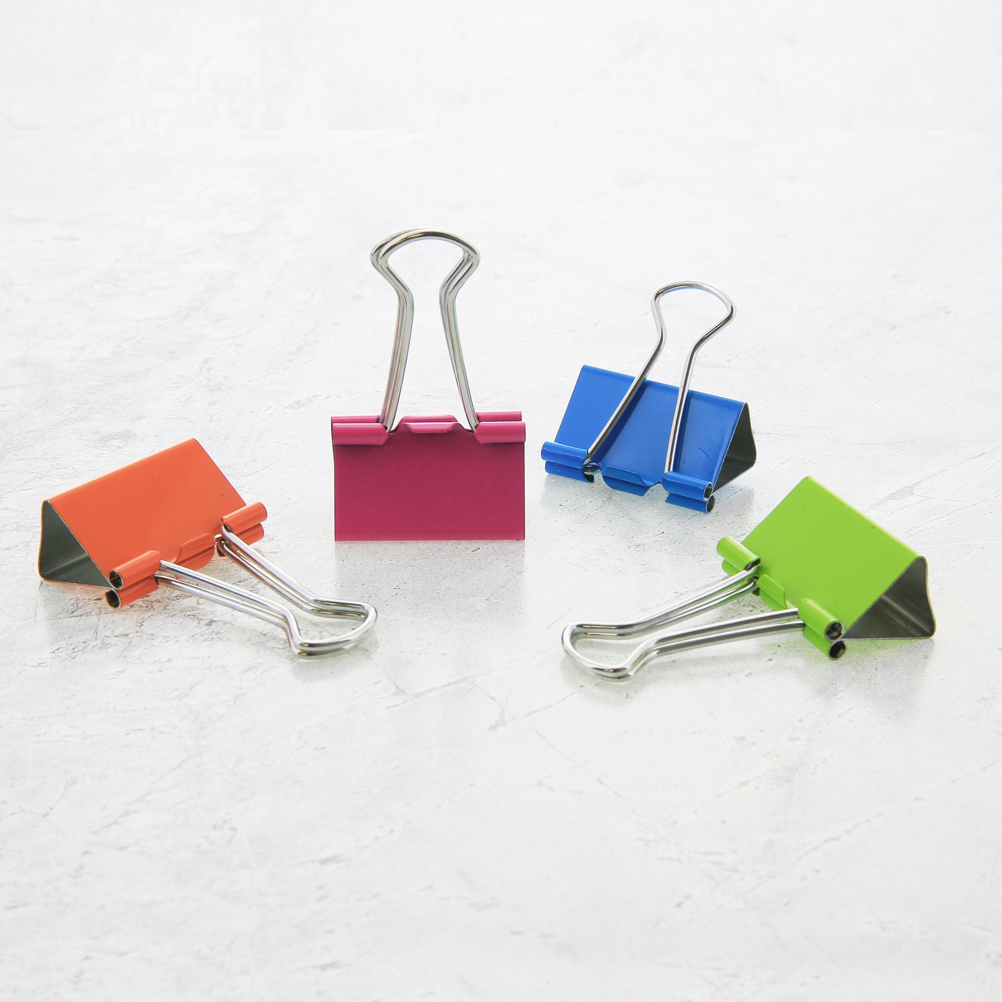 Small 3/4&quot; (19mm) Assorted Color Binder Clip (20/Pack)