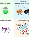 Combo Sets: Push Pin, Paper Clip, Binder Clip, Magnetic Button