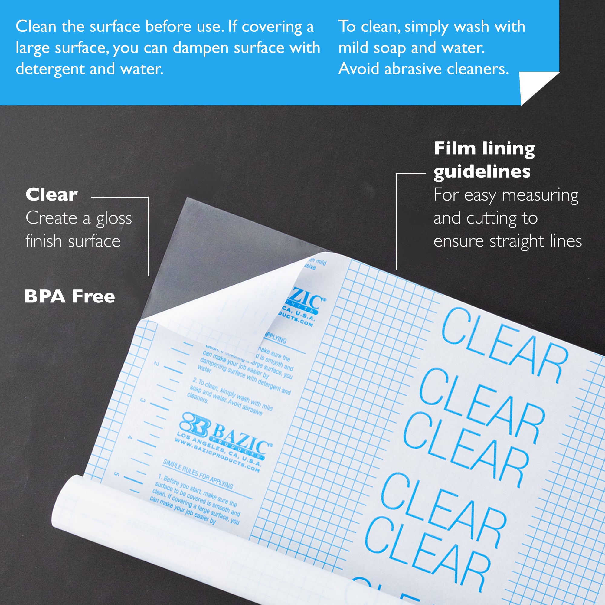 17.5&quot; X 1.7 Yard Clear Self Adhesive Book Cover