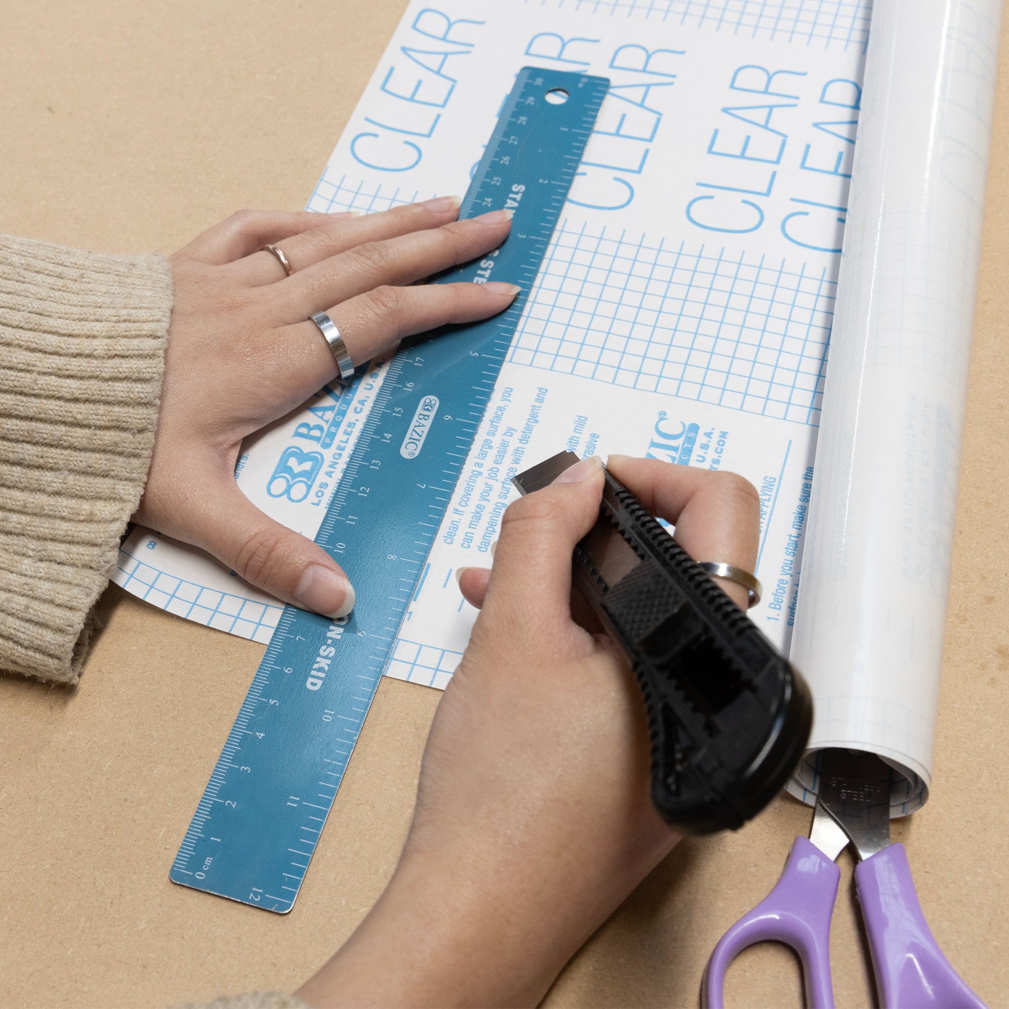 17.5&quot; X 1.7 Yard Clear Self Adhesive Book Cover