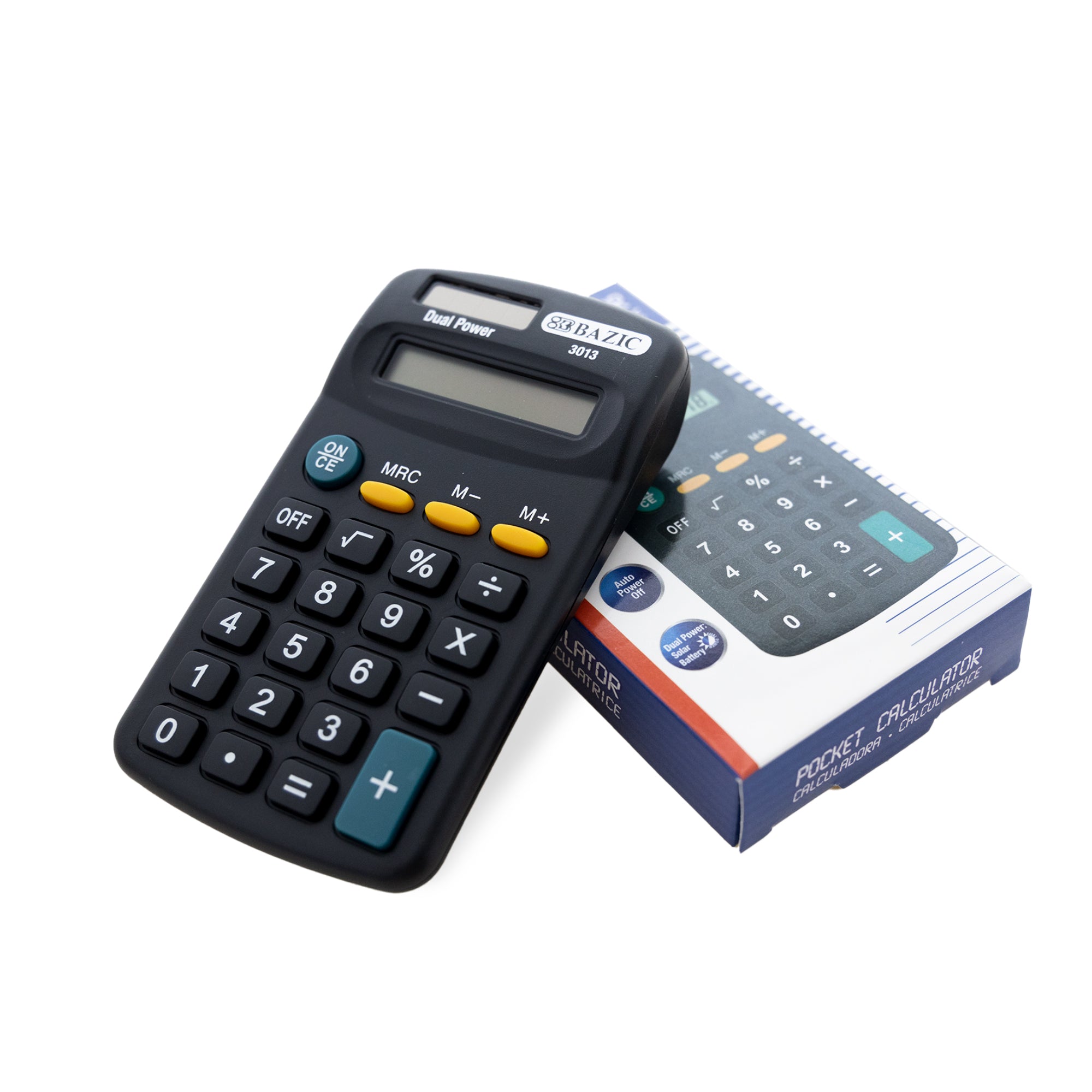 Pocket Size Black Calculator 8-Digit Dual Power