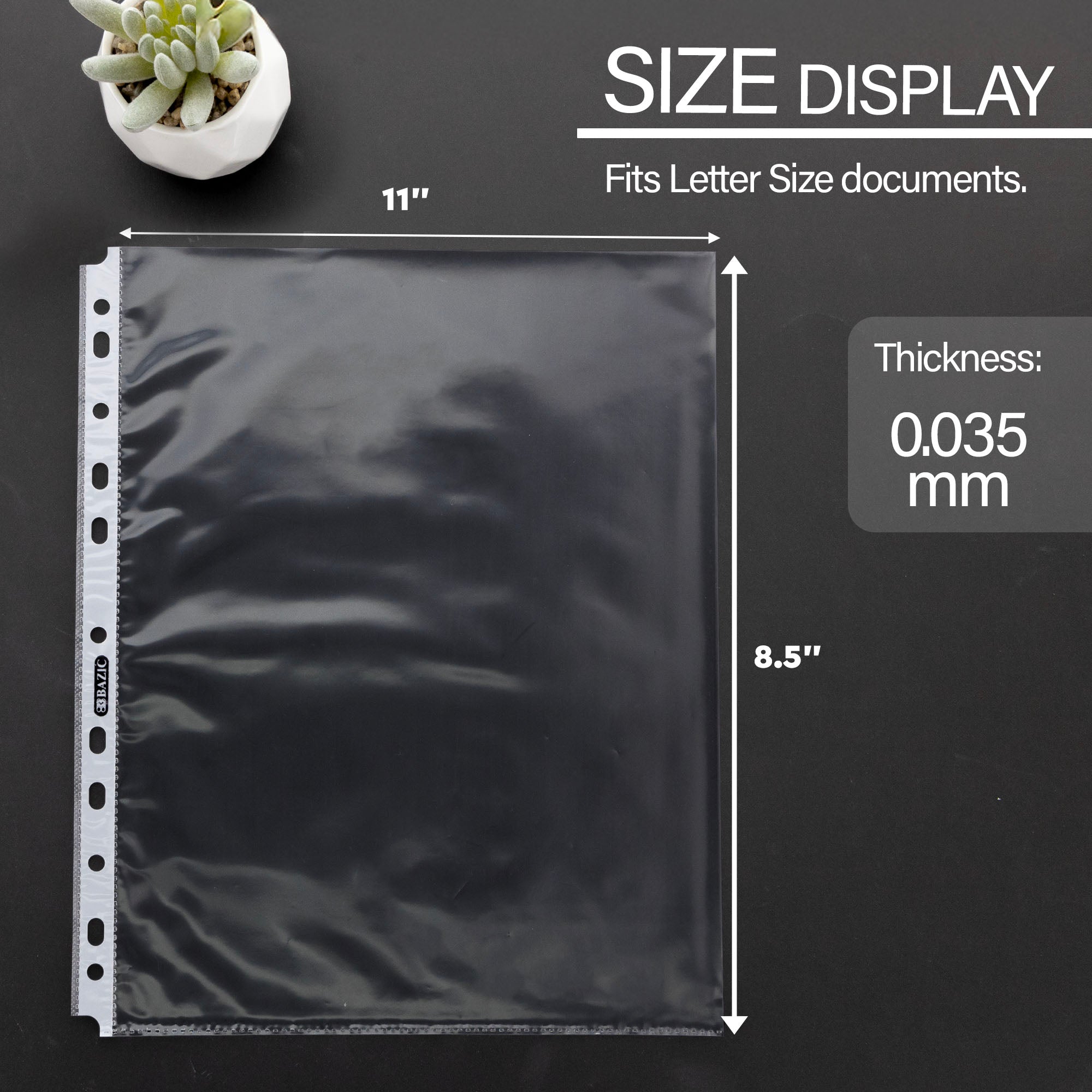 Sheet Protectors Economy Weight Top Loading (100/Pack)