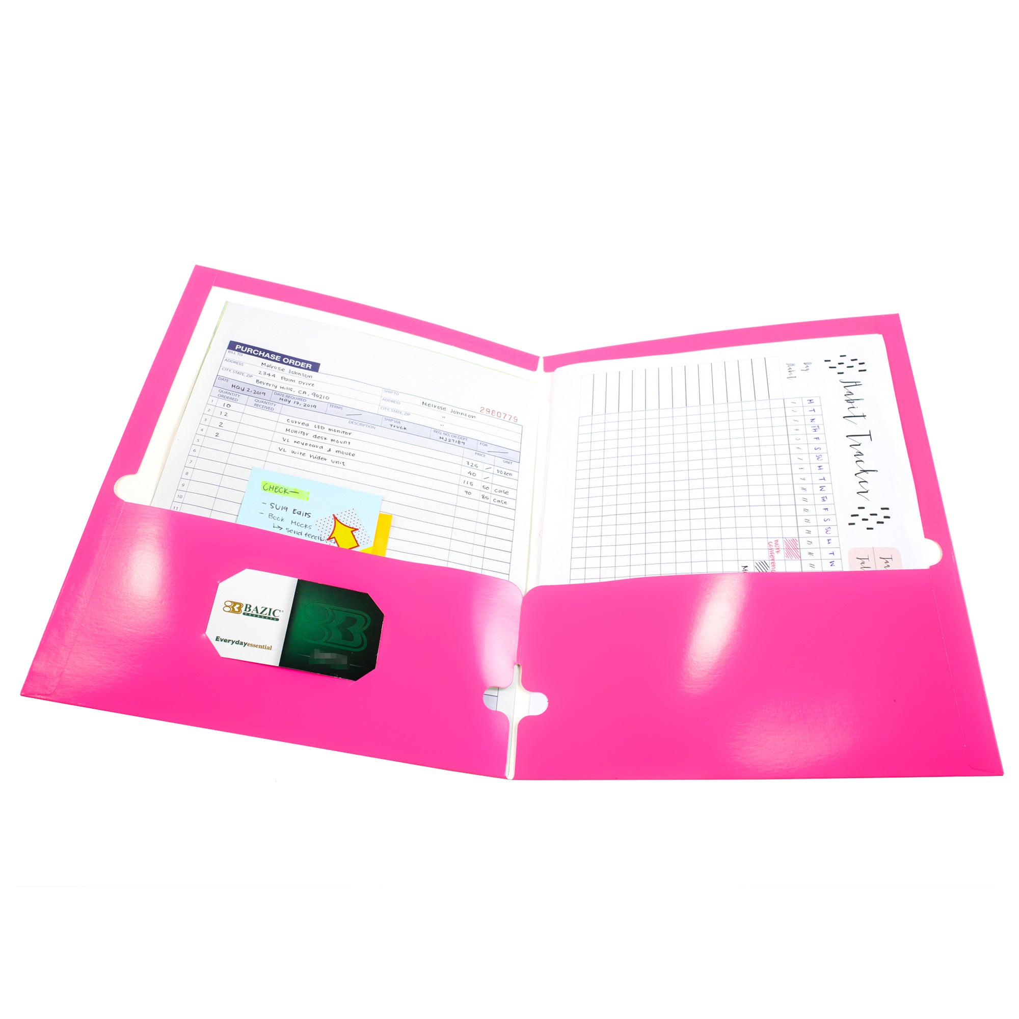2-Pockets Portfolios - Laminated Bright Glossy Color