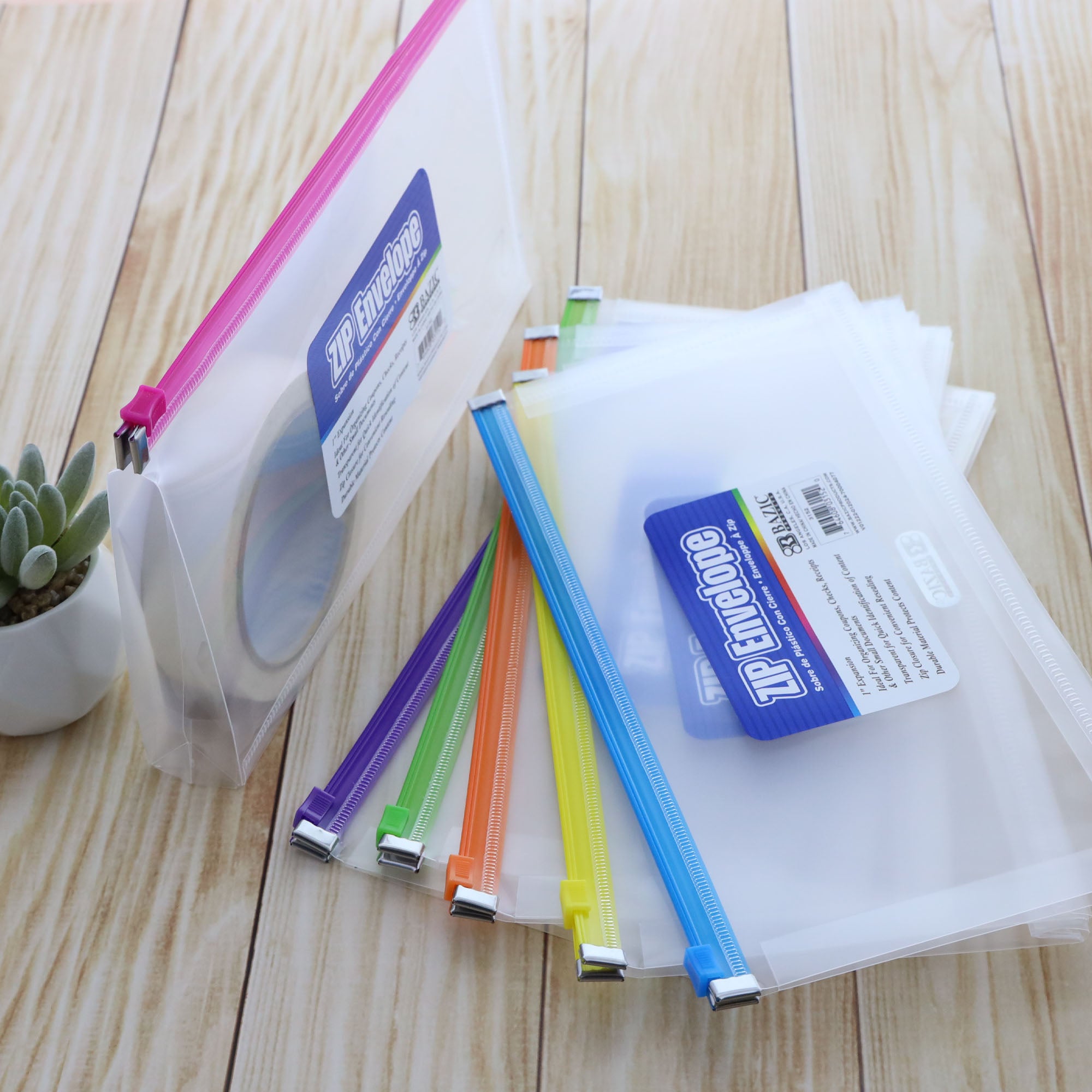 Zip Envelope Coupon/Check Size - Clear