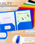Poly 2-Pockets Portfolio - Solid Color
