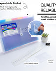 Rainbow 7-Pocket A4/Letter Size Poly Expanding File
