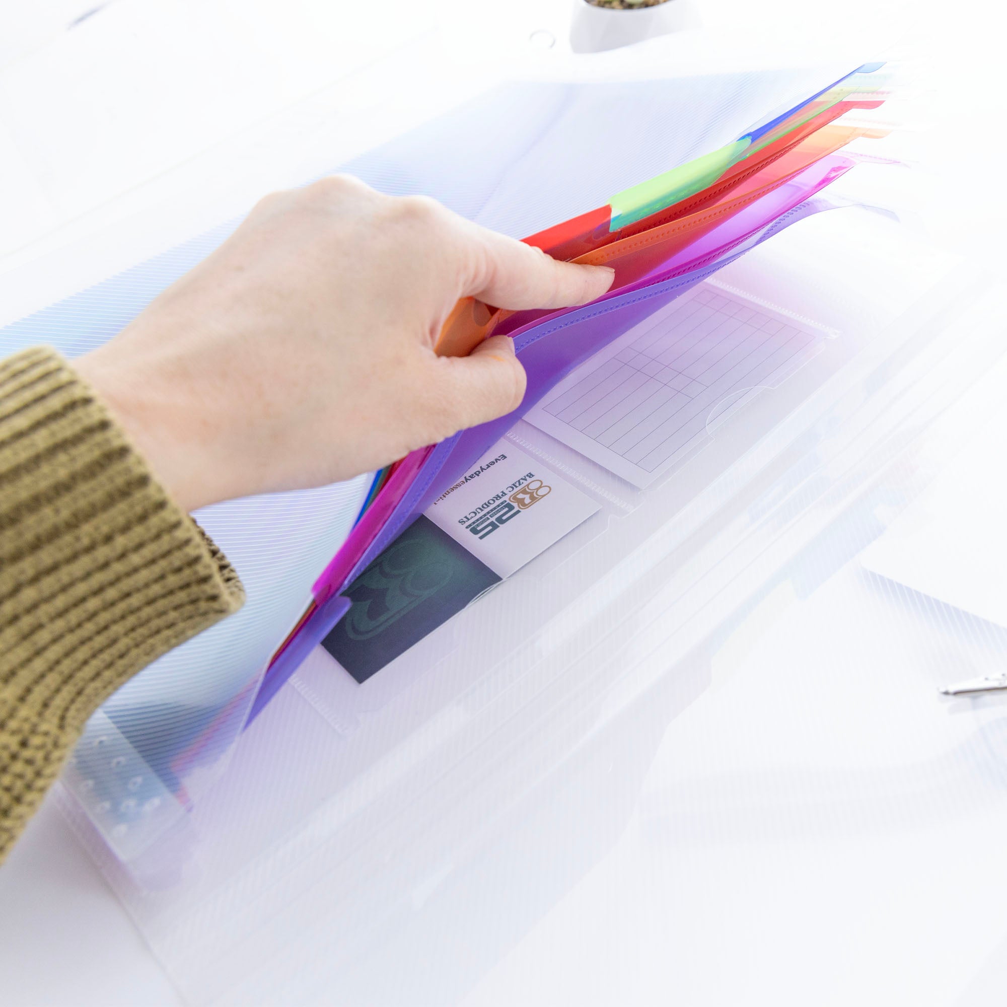 Rainbow 7-Pocket A4/Letter Size Poly Expanding File