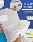Expanding File Letter Size Translucent Poly 13-Pocket