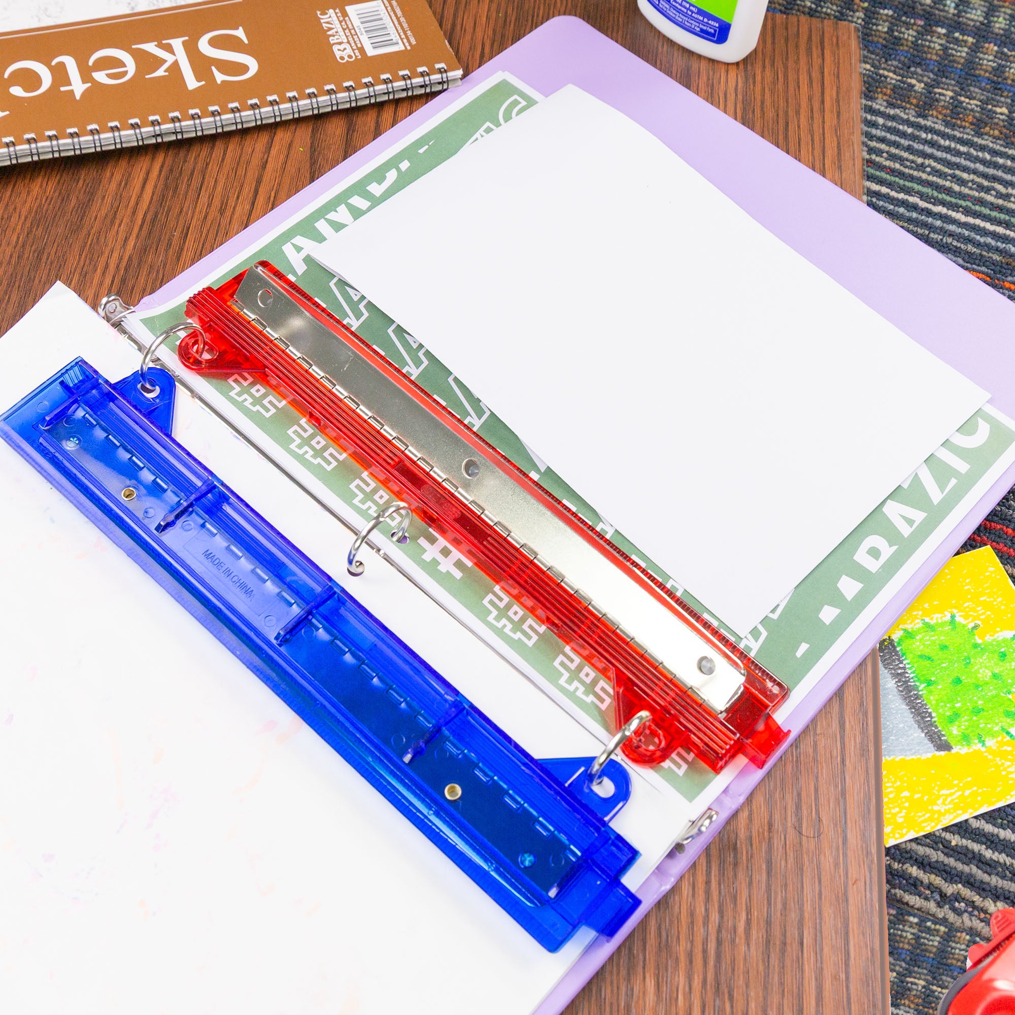 Portable 3-Hole Paper Punch