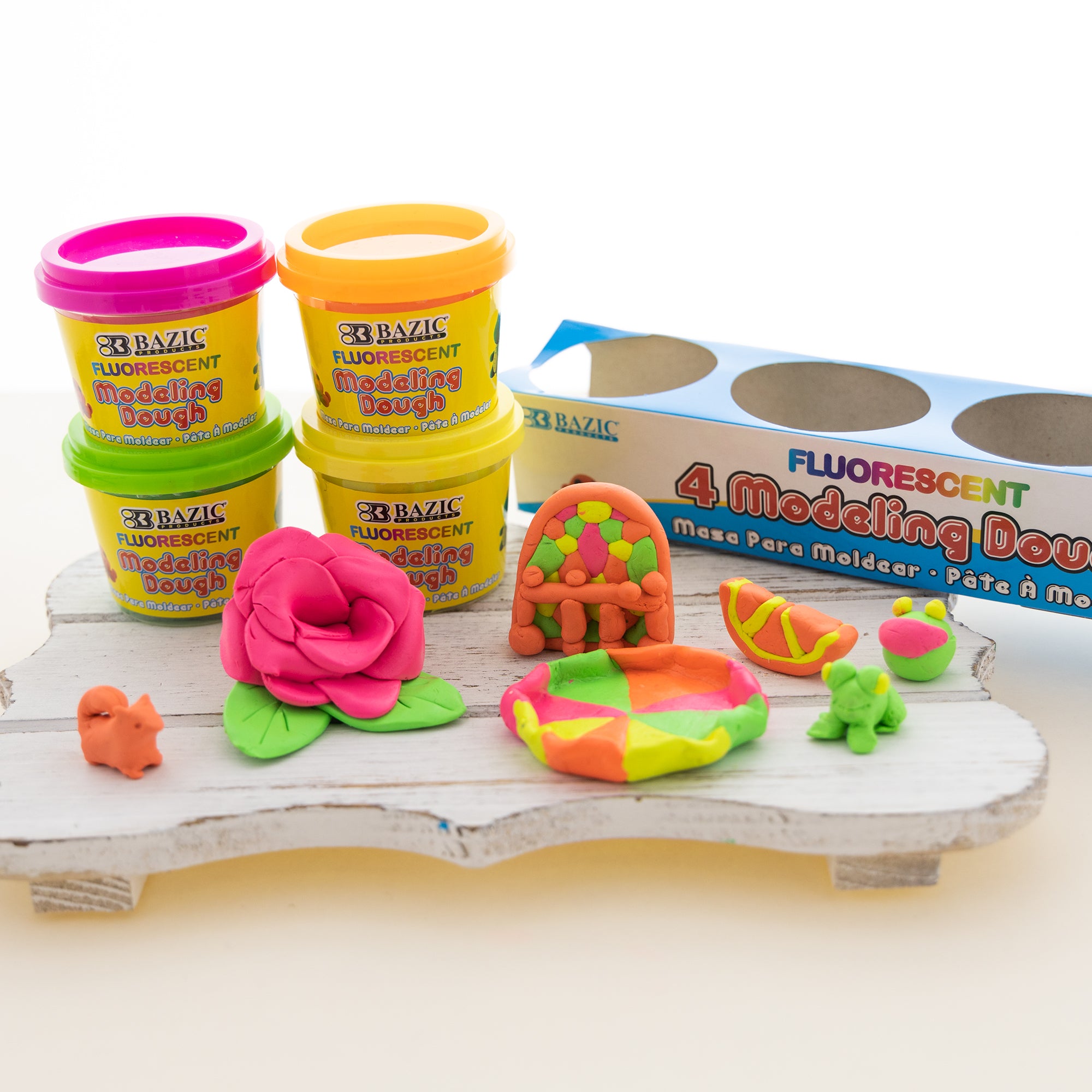 Modeling Dough Fluorescent Color 4 Oz. (4/Pack)