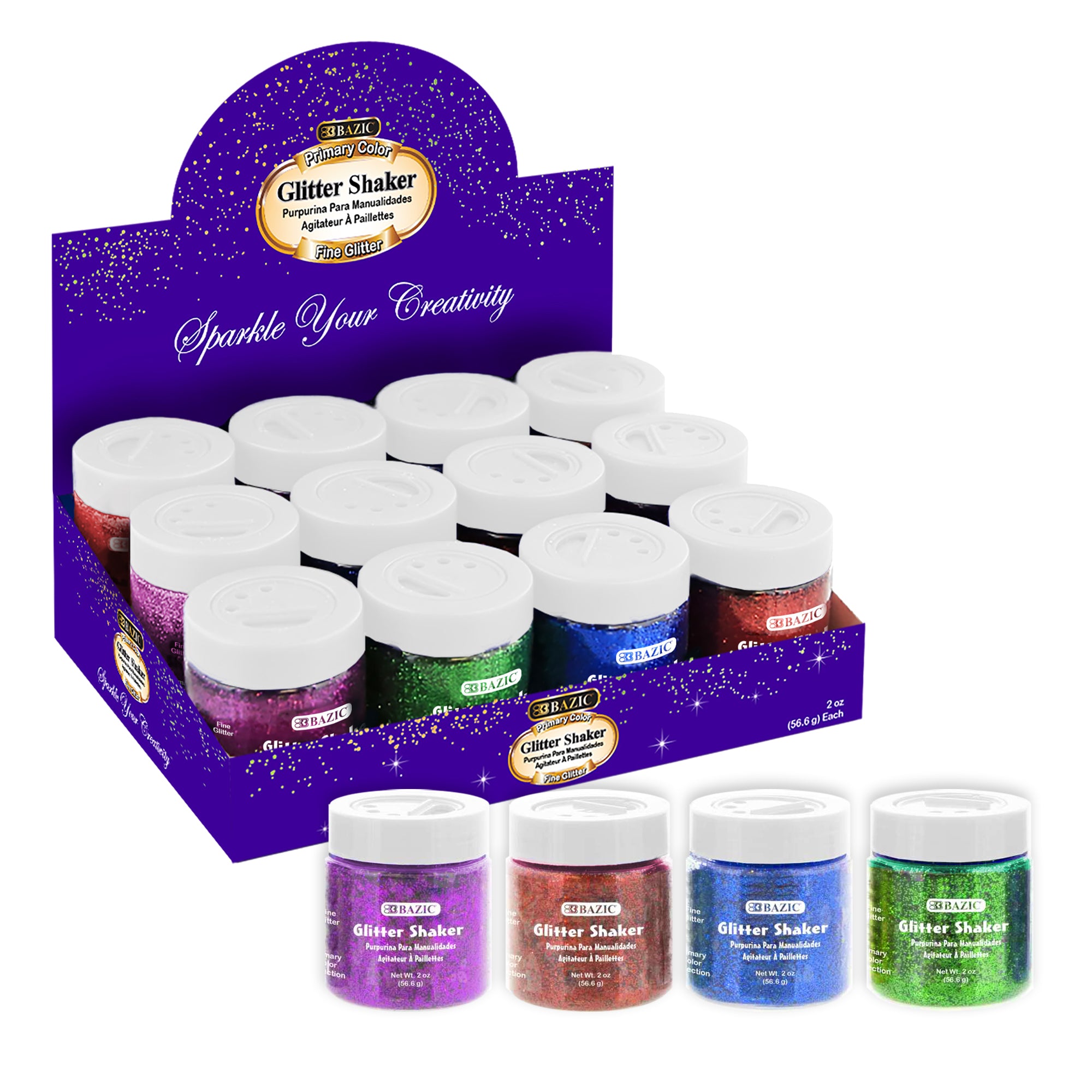 Glitter Shaker 56.6g / 2 Oz. Primary Color