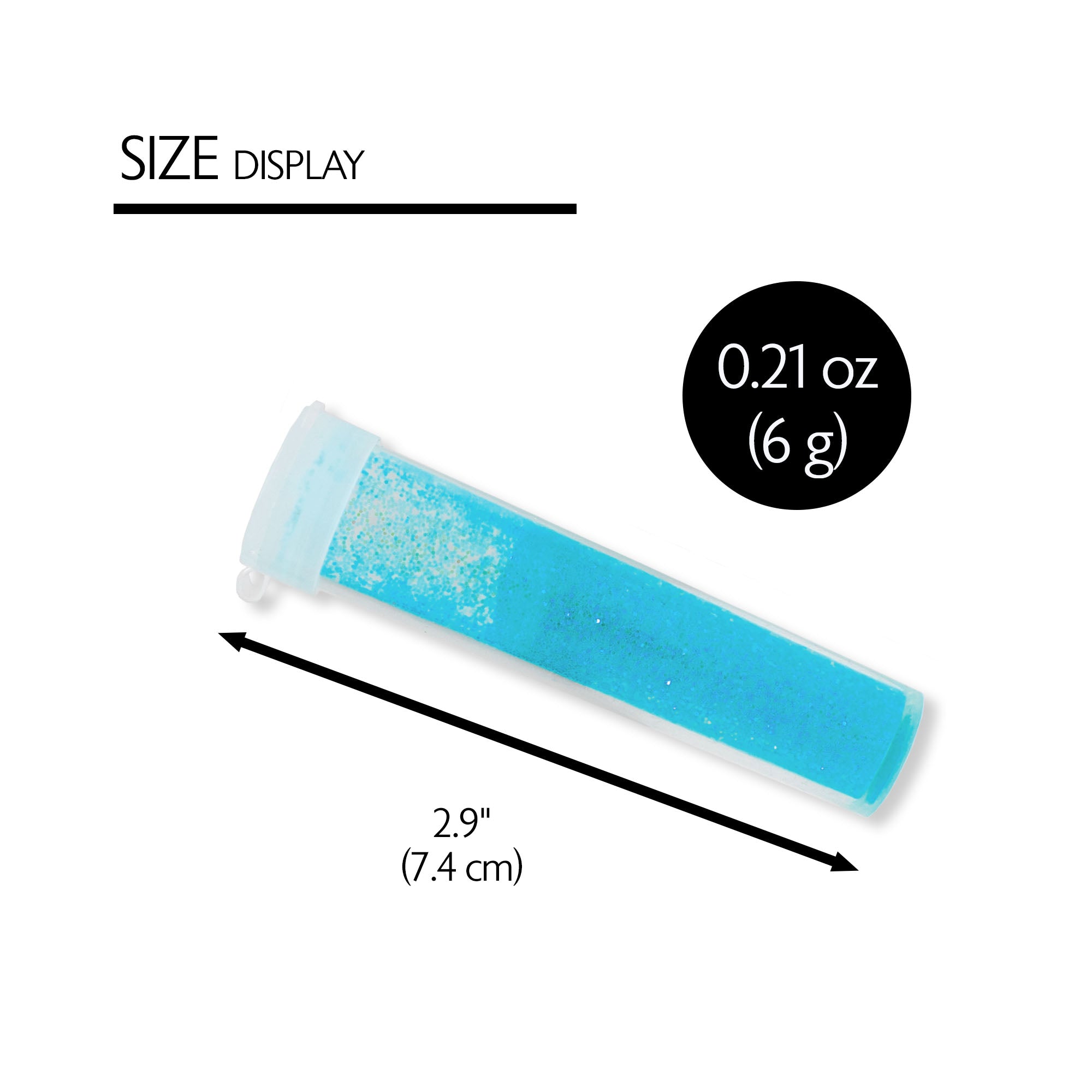 Glitter Shaker 6g / 0.21 Oz. (5/Pack) Neon Color