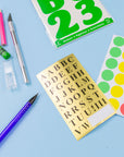 Gold Foil Alphabet Label (378/Pack)