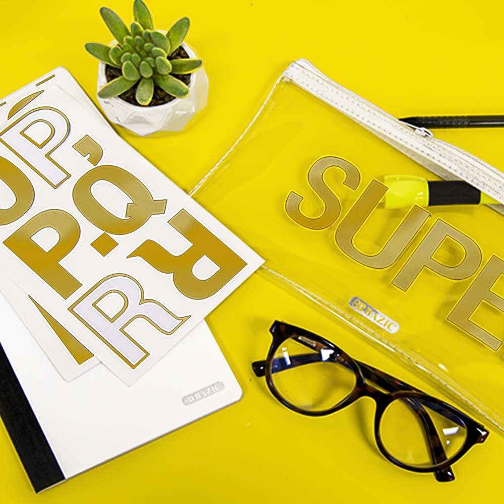 Alphabet &amp; Number 2&quot; Metallic Gold Color (10 SHEETS)