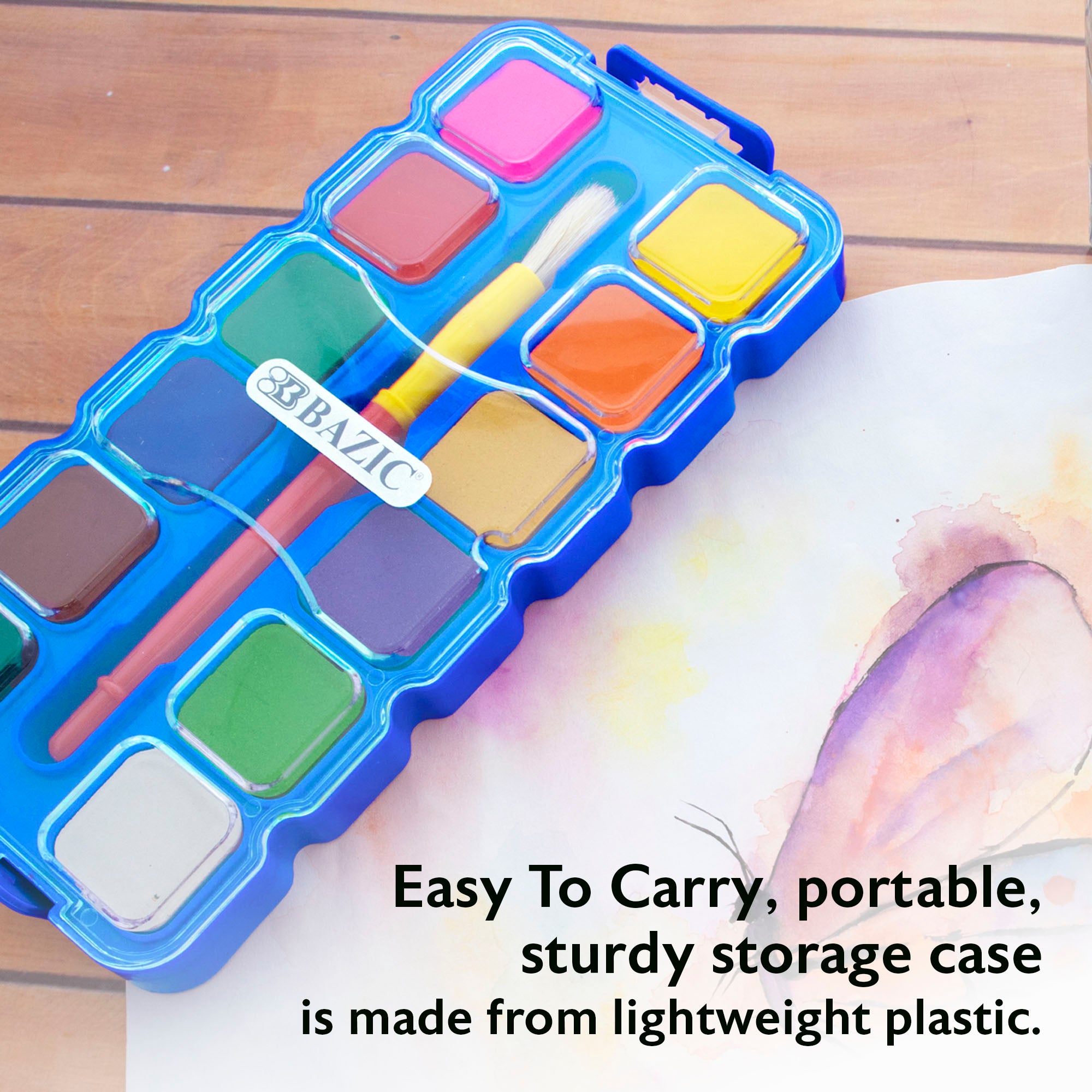 Watercolor w/ Brush &amp; Mixing Palette 12 Ct.