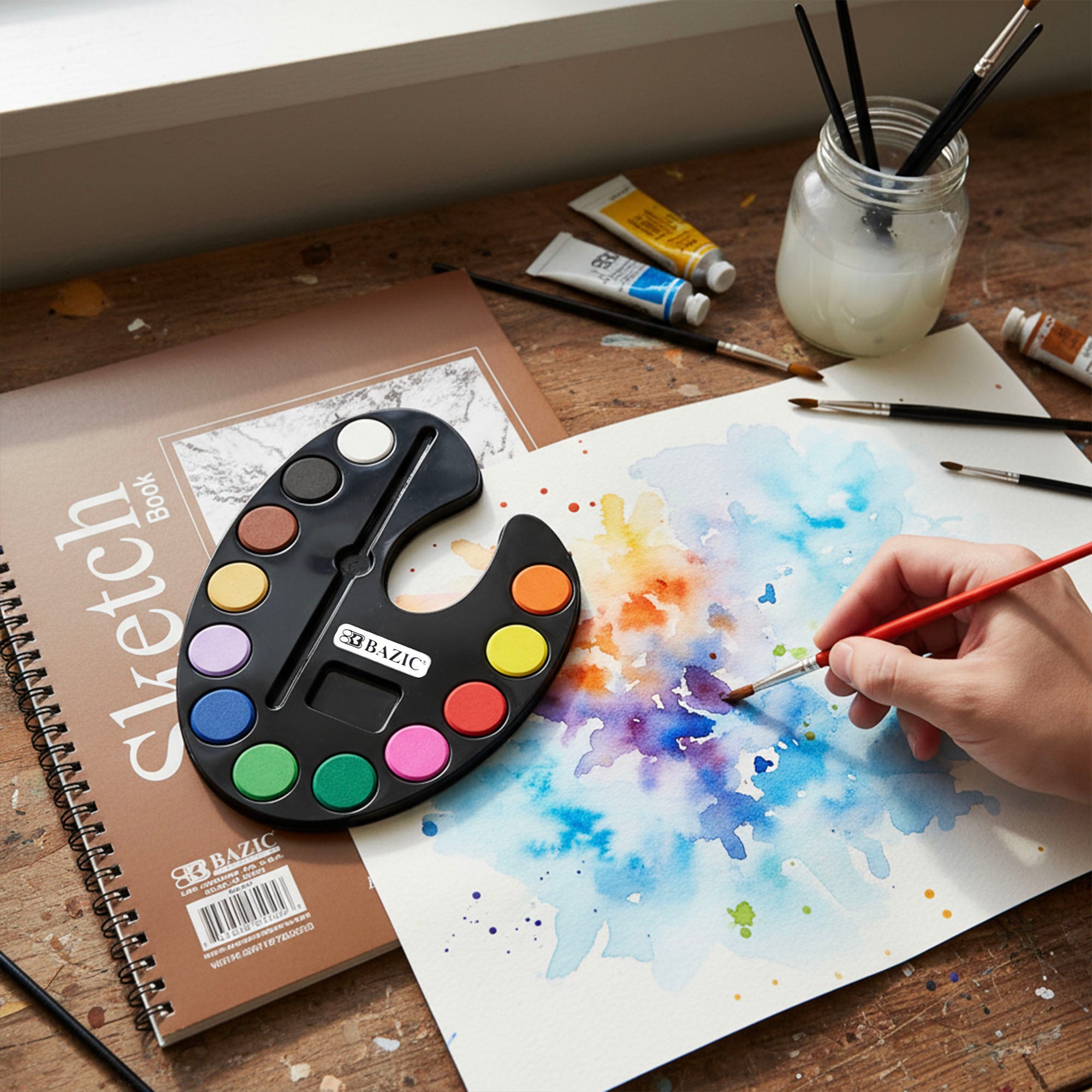 Watercolor w/ Brush 12 Ct.