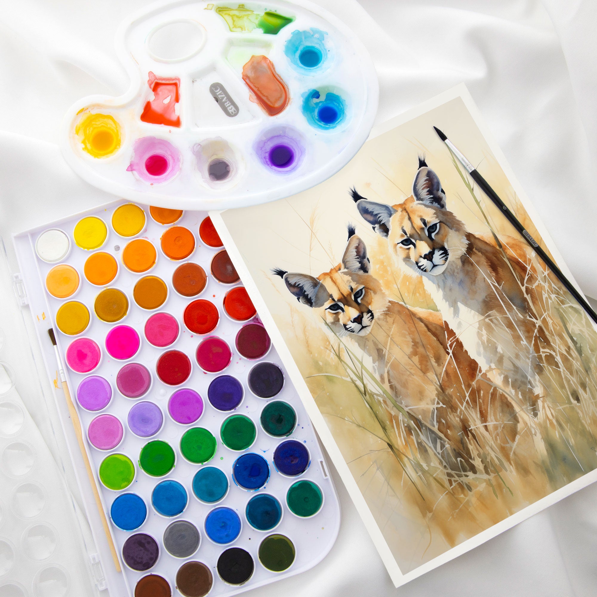 Watercolor w/ Brush 48 Color