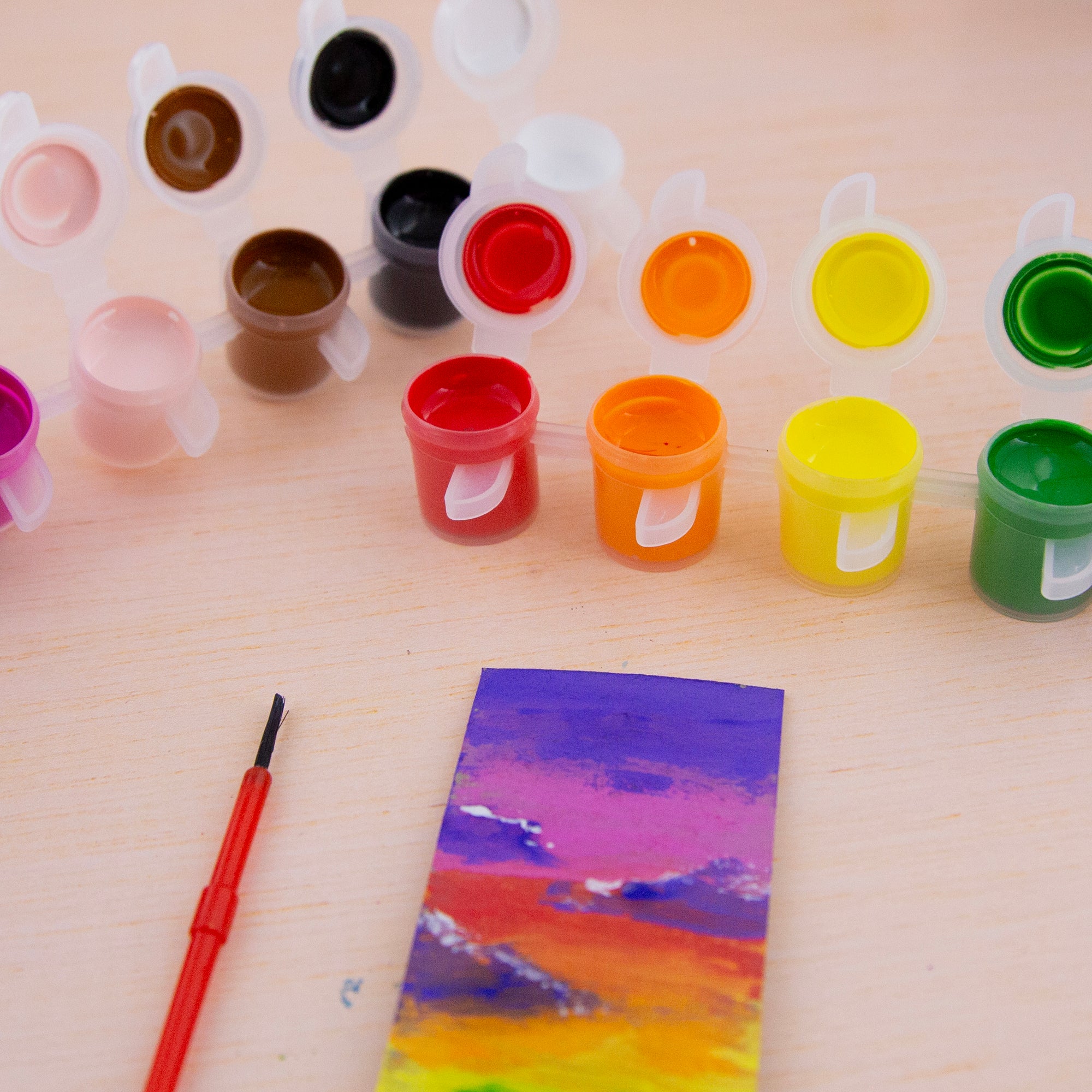 Kid&#39;s Paint w/ Brush 18 Color 0.17 FL OZ (5 mL)