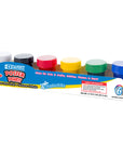 Poster Paint Washable w/ Brush 6 Color 0.75 Oz (22.2 mL)