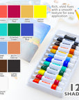 Acrylic Paint 12 Color 0.4 FL OZ (12 mL)