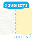 Notebook Spiral C/R 3-Subject 120 Ct.