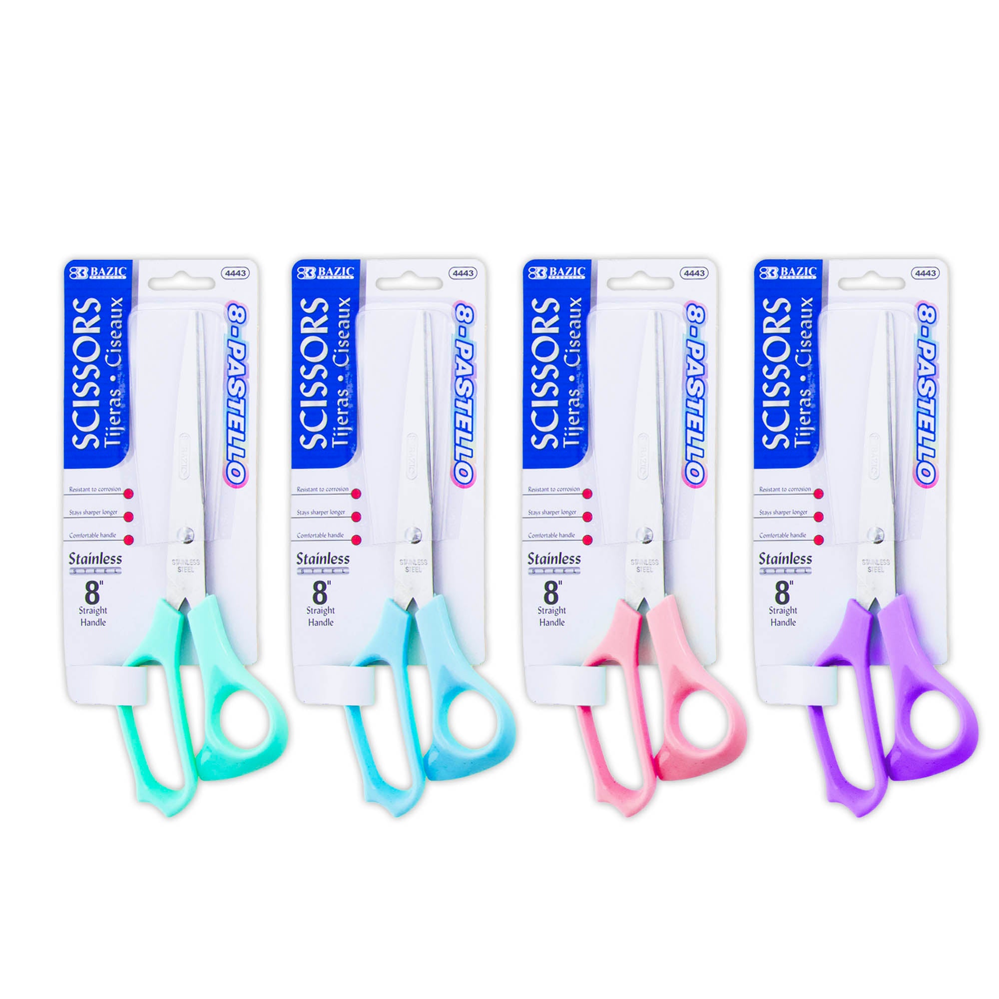 Office Scissors Pastel Color 8&quot; Stainless Steel