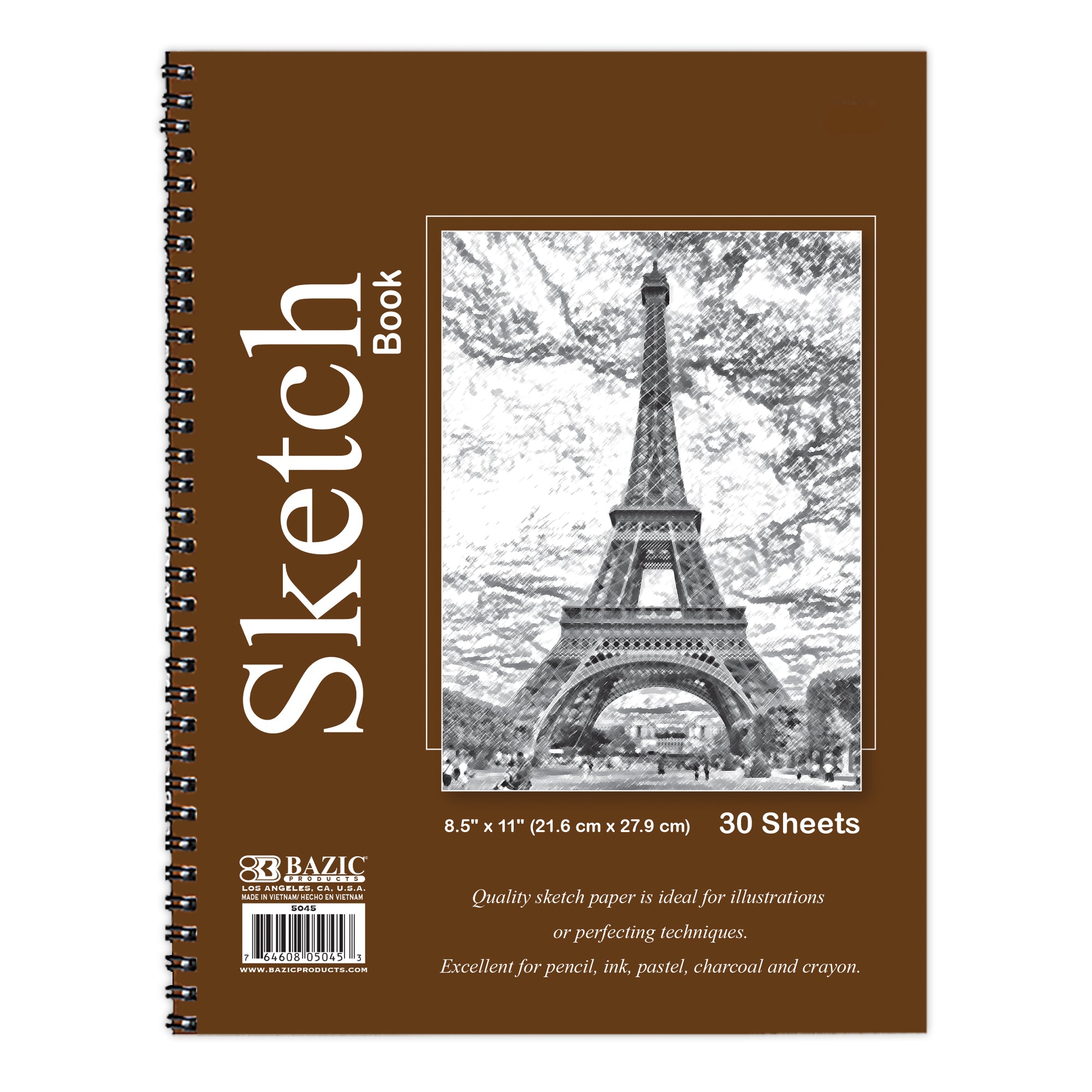 Sketch Pad Side Bound Spiral, 8.5&quot;X 11&quot;(30 Ct.)