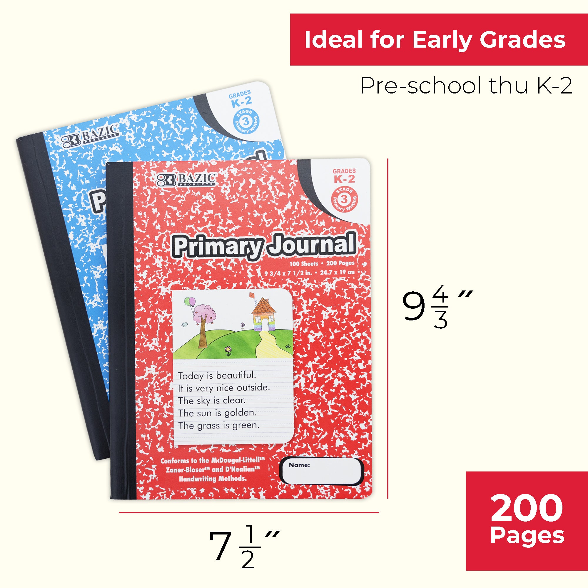 Composition Book Primary Journal Marble 100 Ct.