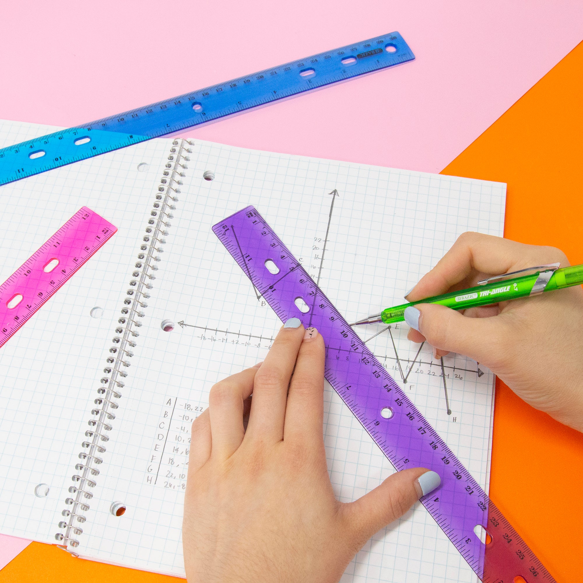 Notebook Spiral Quad-Ruled 4-1&quot; 100 Ct.