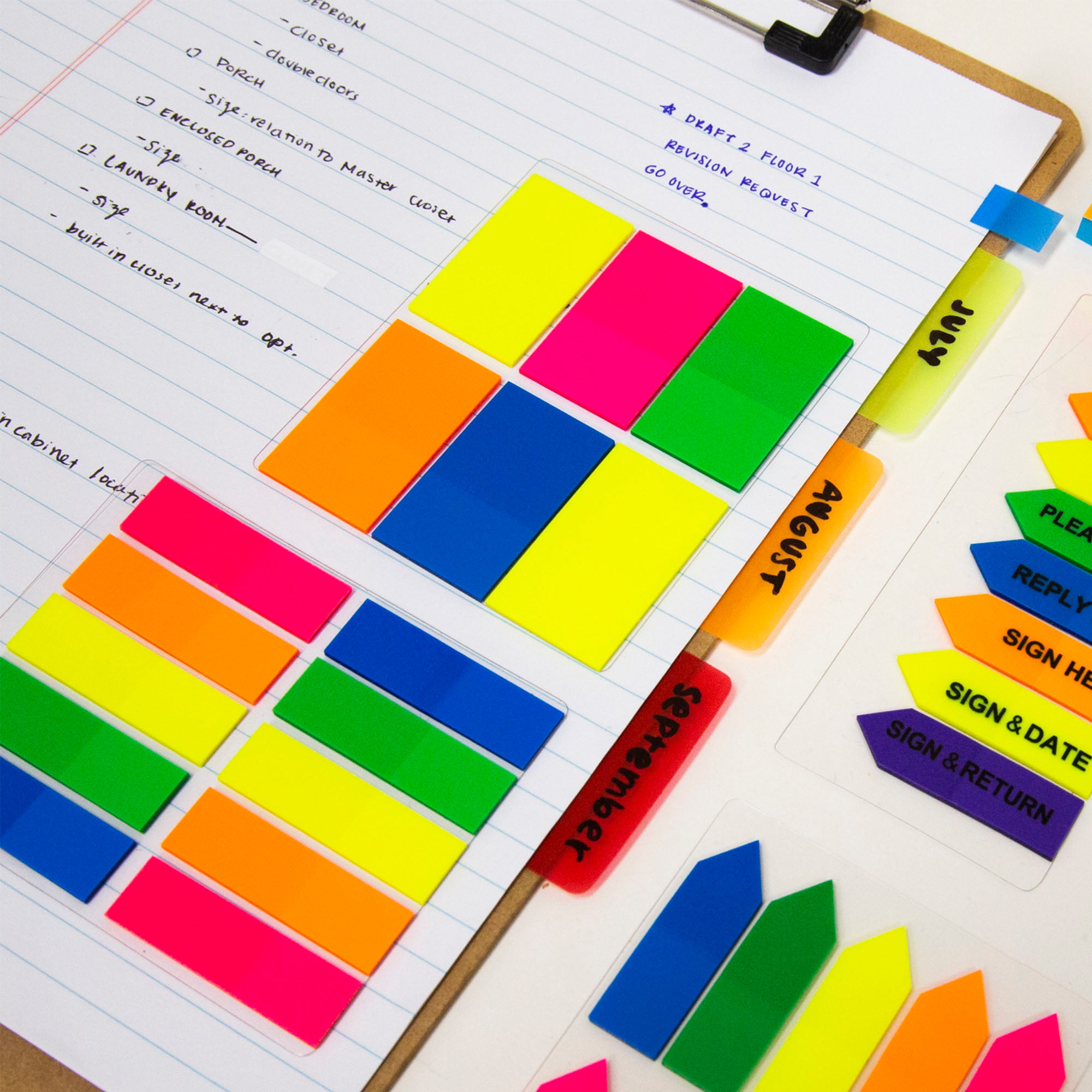 25 Ct. 1&quot; X 1.7&quot; Neon Color Standard Flags (6/Pack)