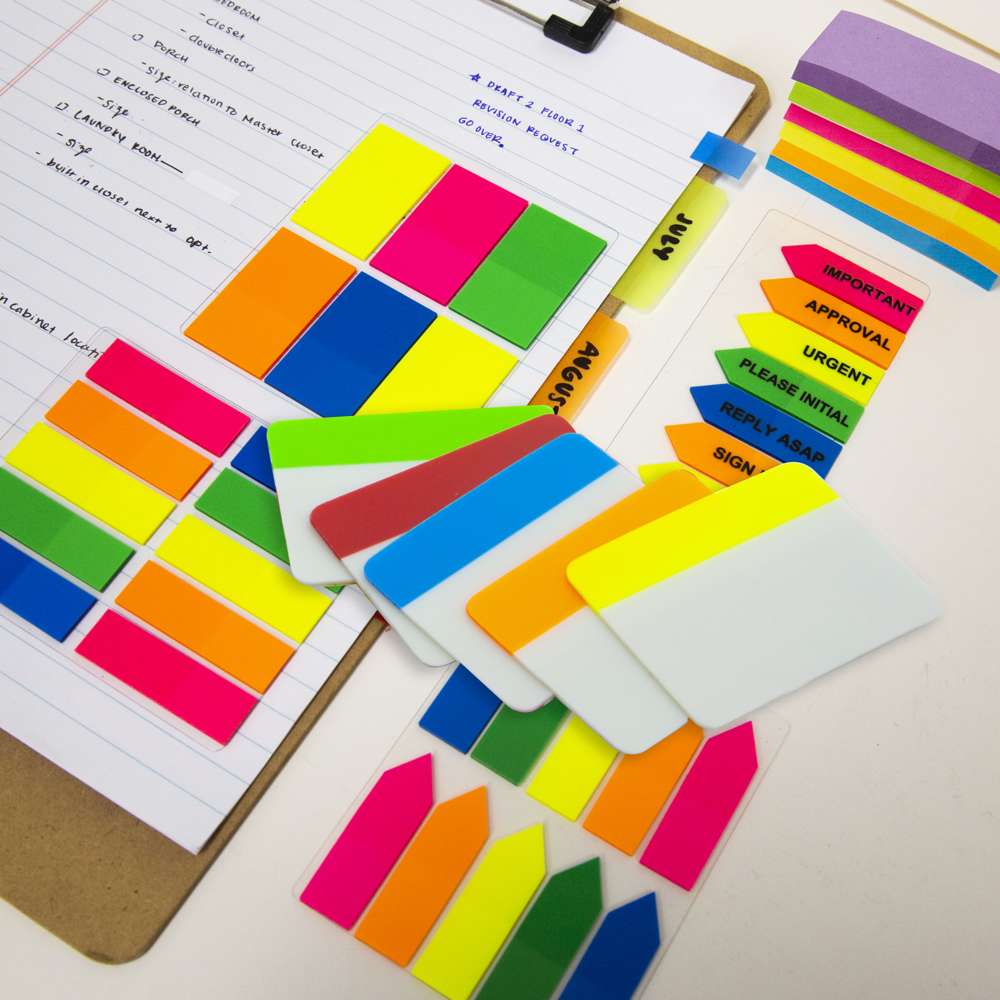 Filing Tabs 2&quot; x 1.5&quot; 5 Colors (30 Tabs/Pack)