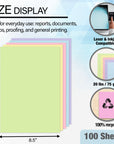 Pastel Color Multipurpose Paper (100 sheets/pack)