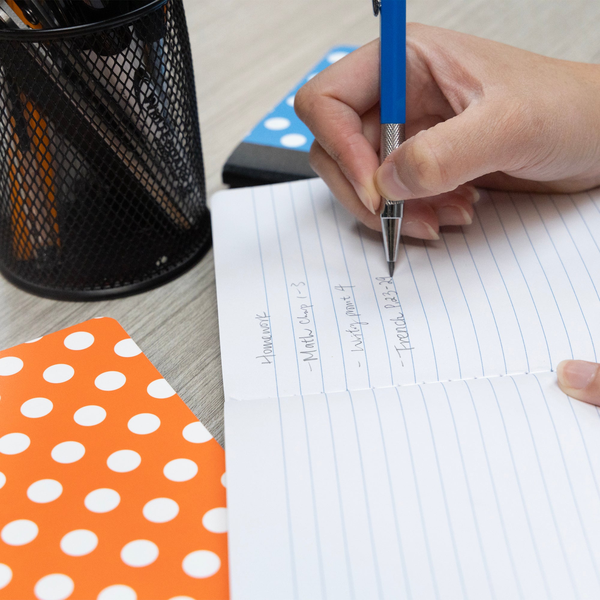 Composition Book Poly Cover Polka Dot 5&quot; x 7&quot; 80 Ct.