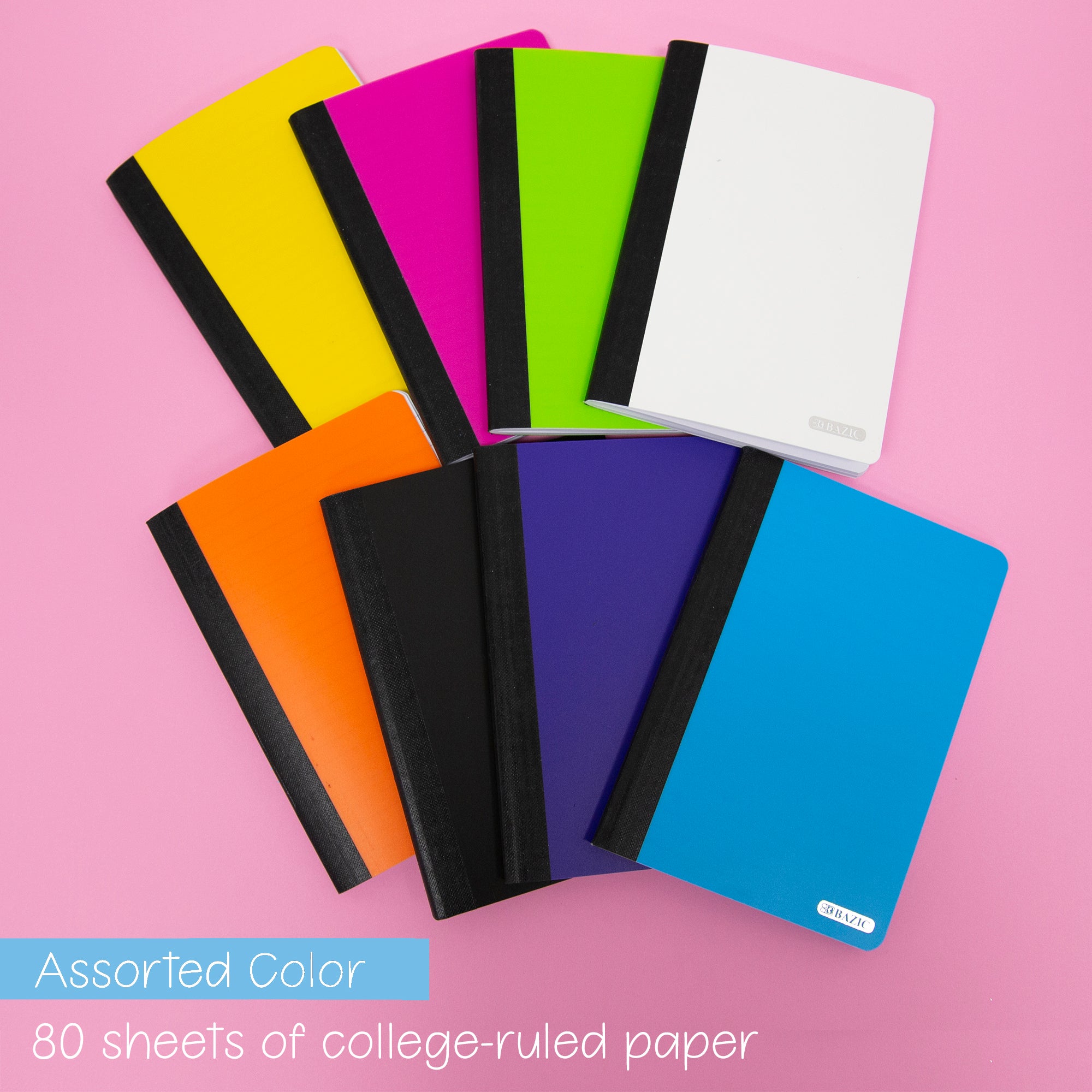 Composition Book Poly Cover 5&quot; x 7&quot; 80 Ct.