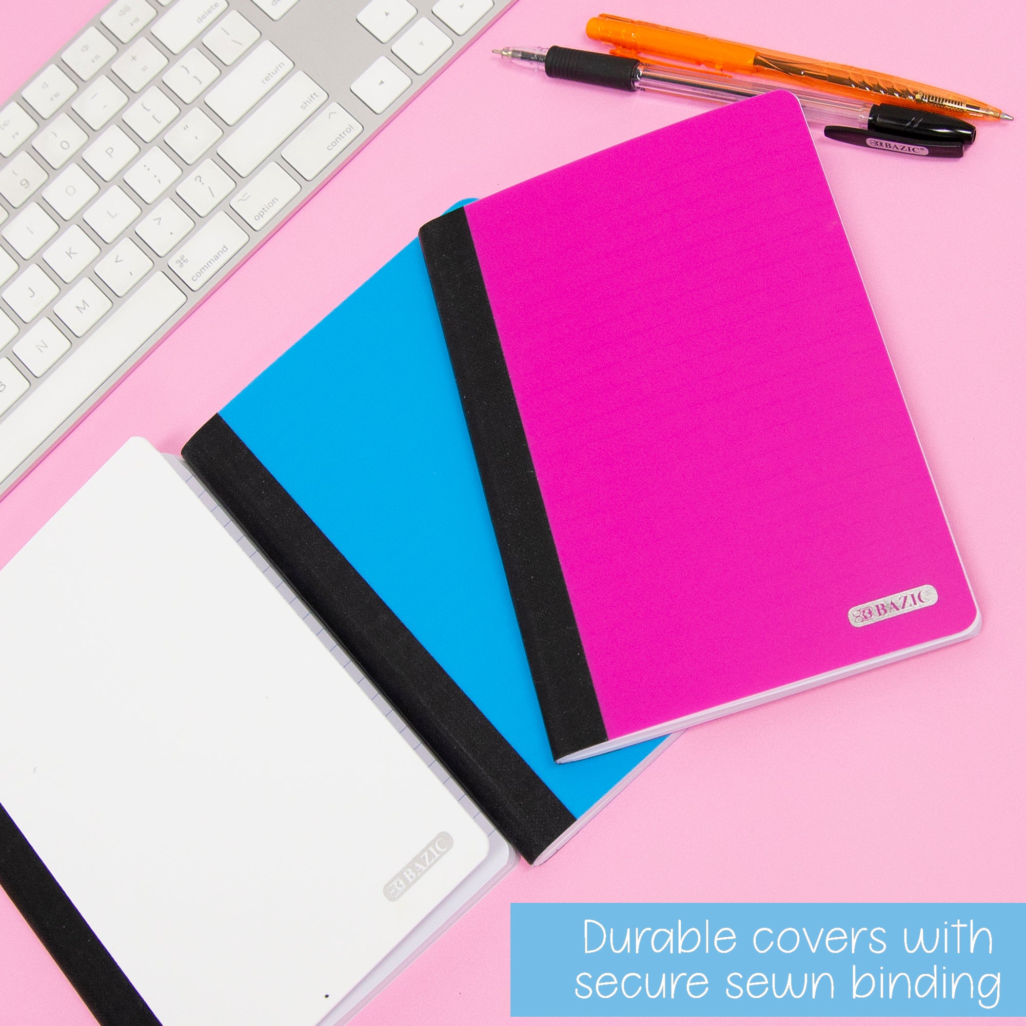 Composition Book Poly Cover 5&quot; x 7&quot; 80 Ct.