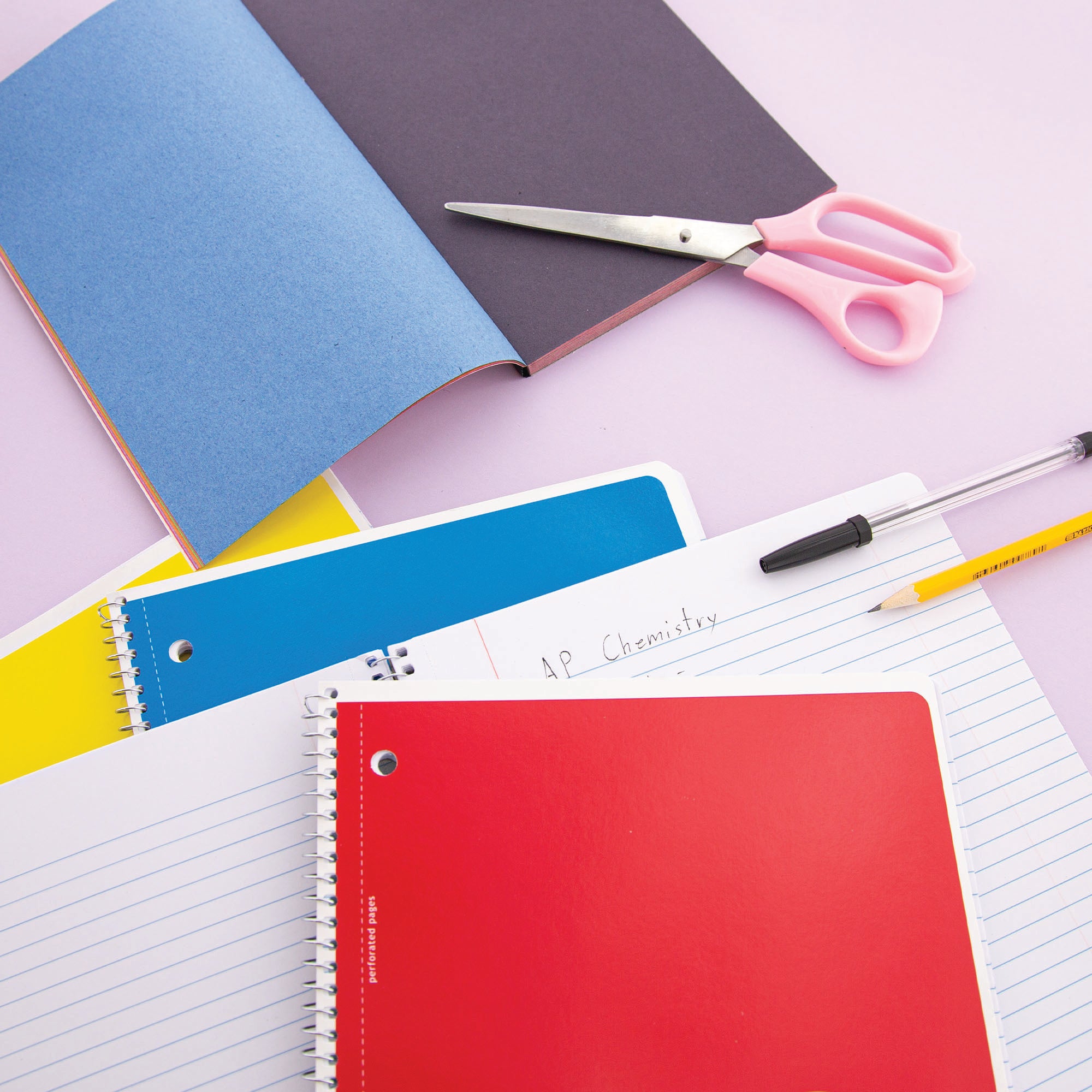 Notebook Spiral Red C/R 1-Subject 70 Ct.