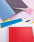 Notebook Spiral Red C/R 1-Subject 70 Ct.