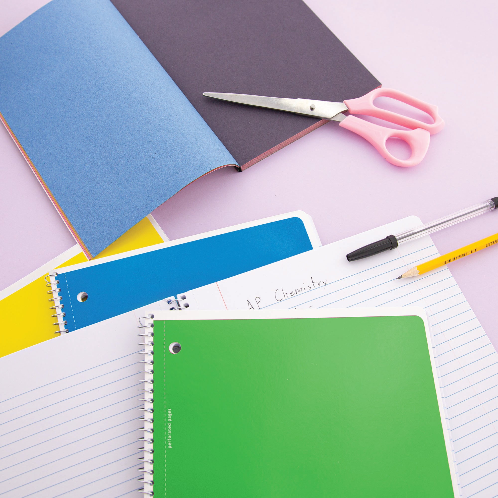 Notebook Spiral Green C/R 1-Subject 70 Ct.