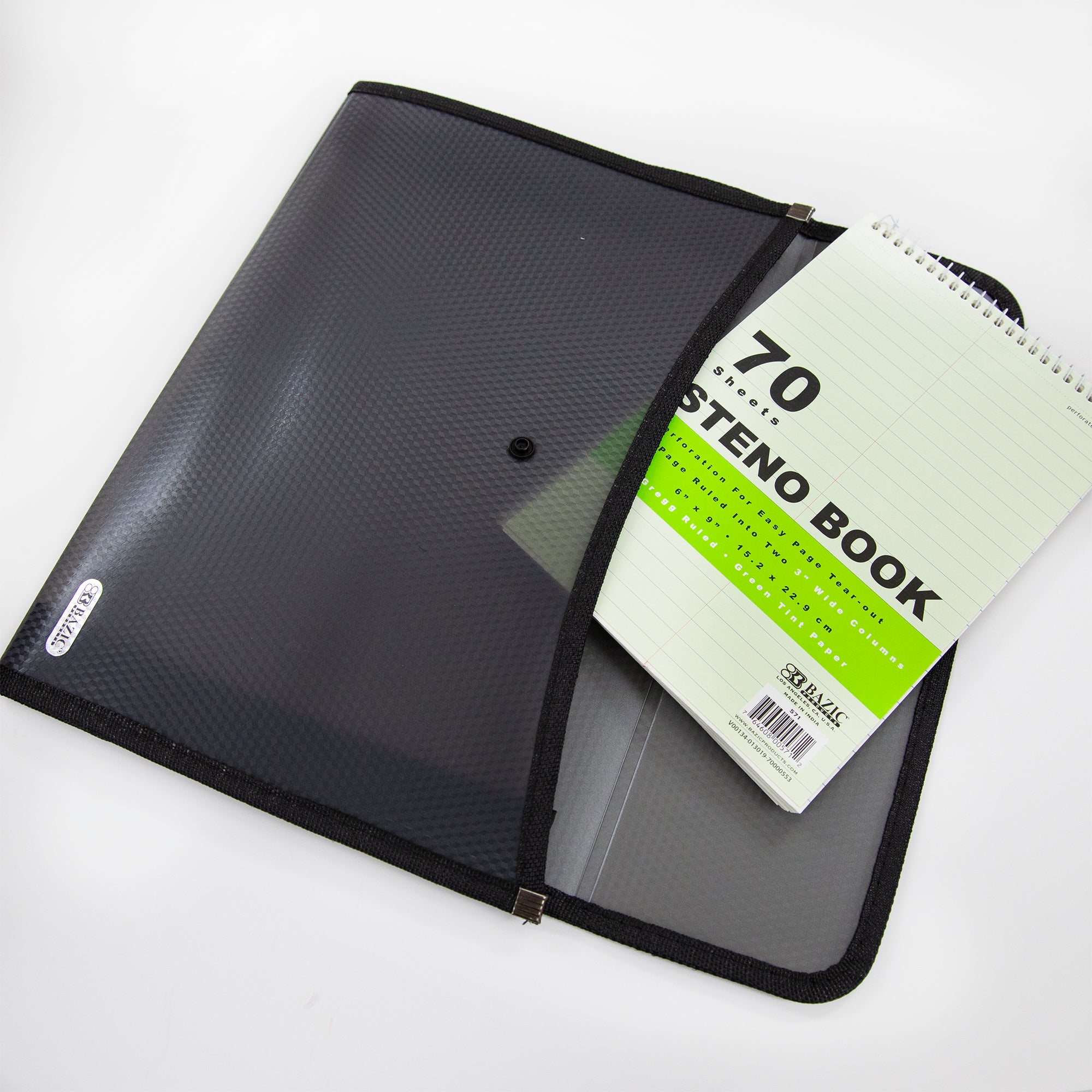 Steno Book Ruled Green Tint Gregg 6&quot; X 9&quot; 70 Ct.