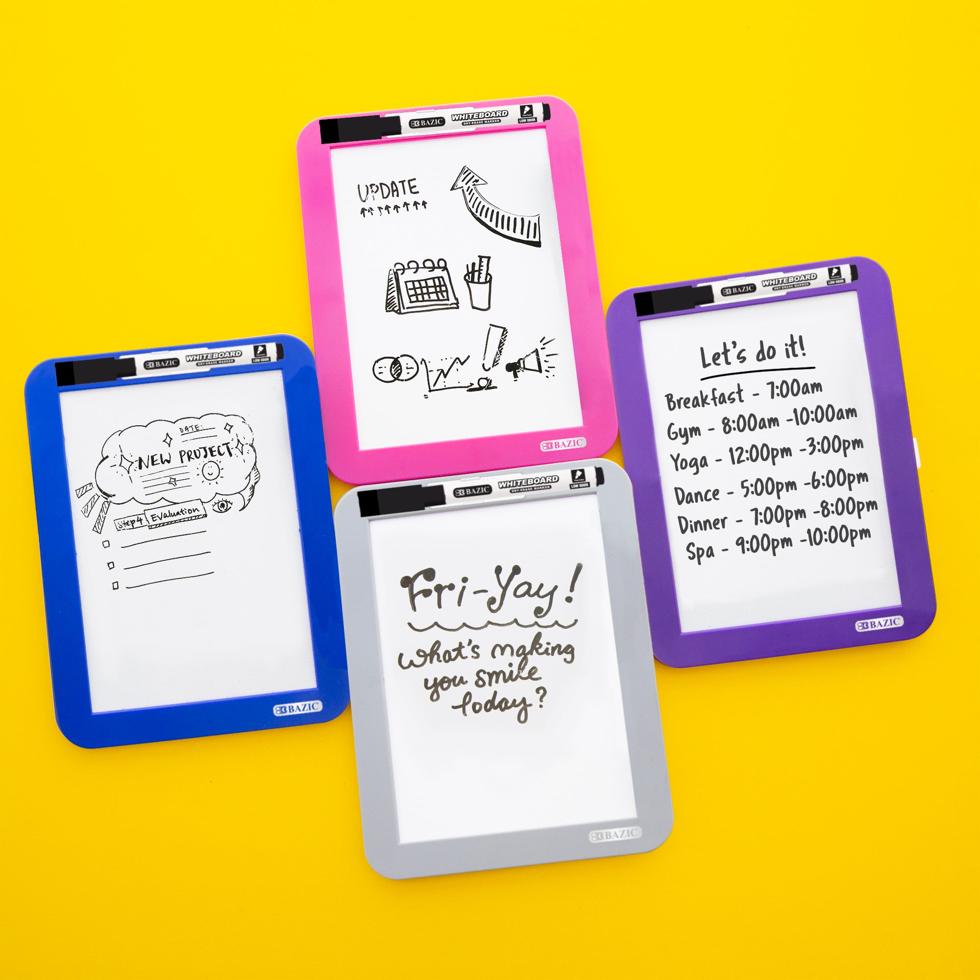Magnetic Locker Dry Erase Board 5&quot; X 7&quot; w/ Marker