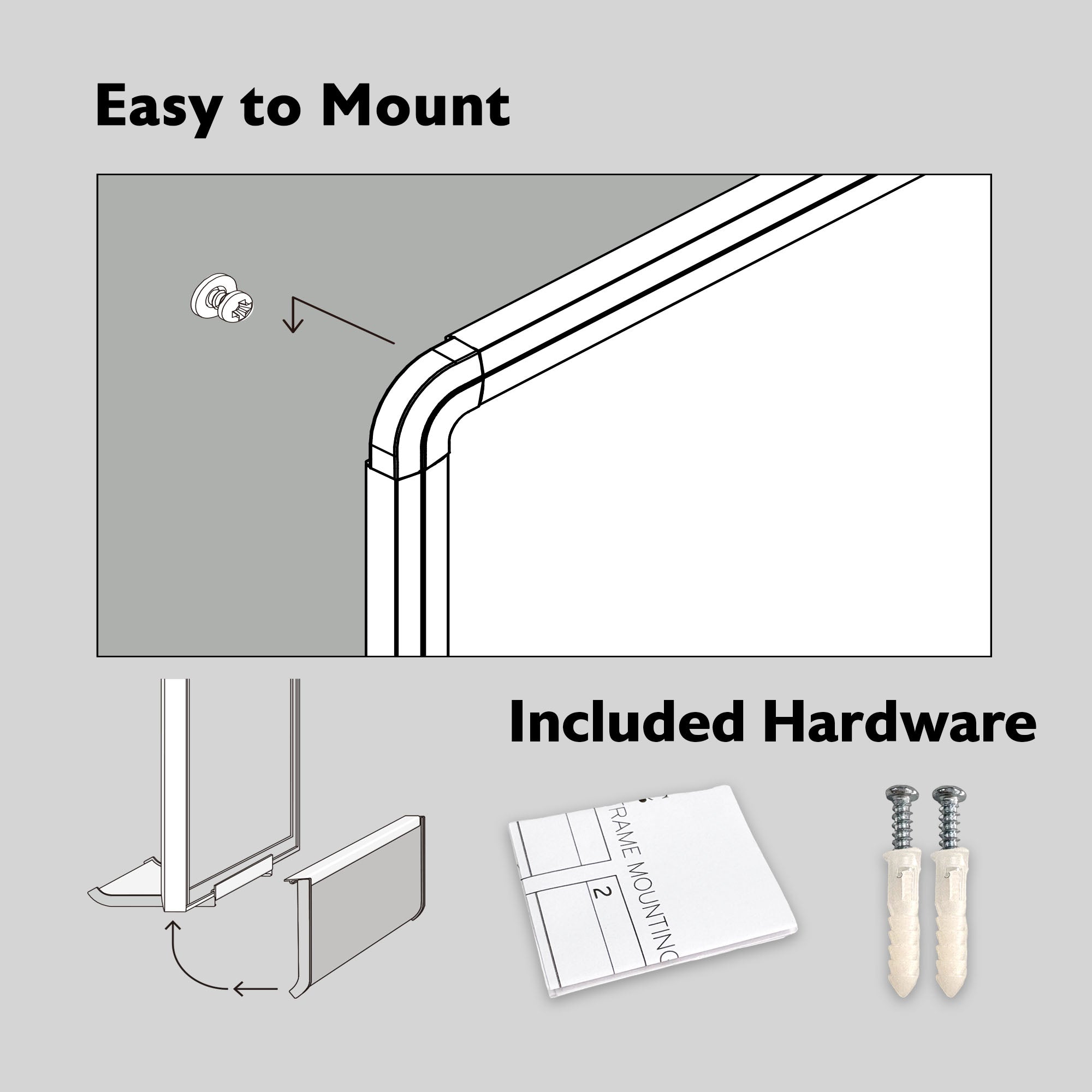 24&quot; x 36&quot; METALLIQUE Aluminum Frame Magnetic Dry Erase Board Value Pack