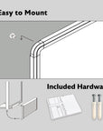 24" x 36" METALLIQUE Aluminum Frame Magnetic Dry Erase Board Value Pack