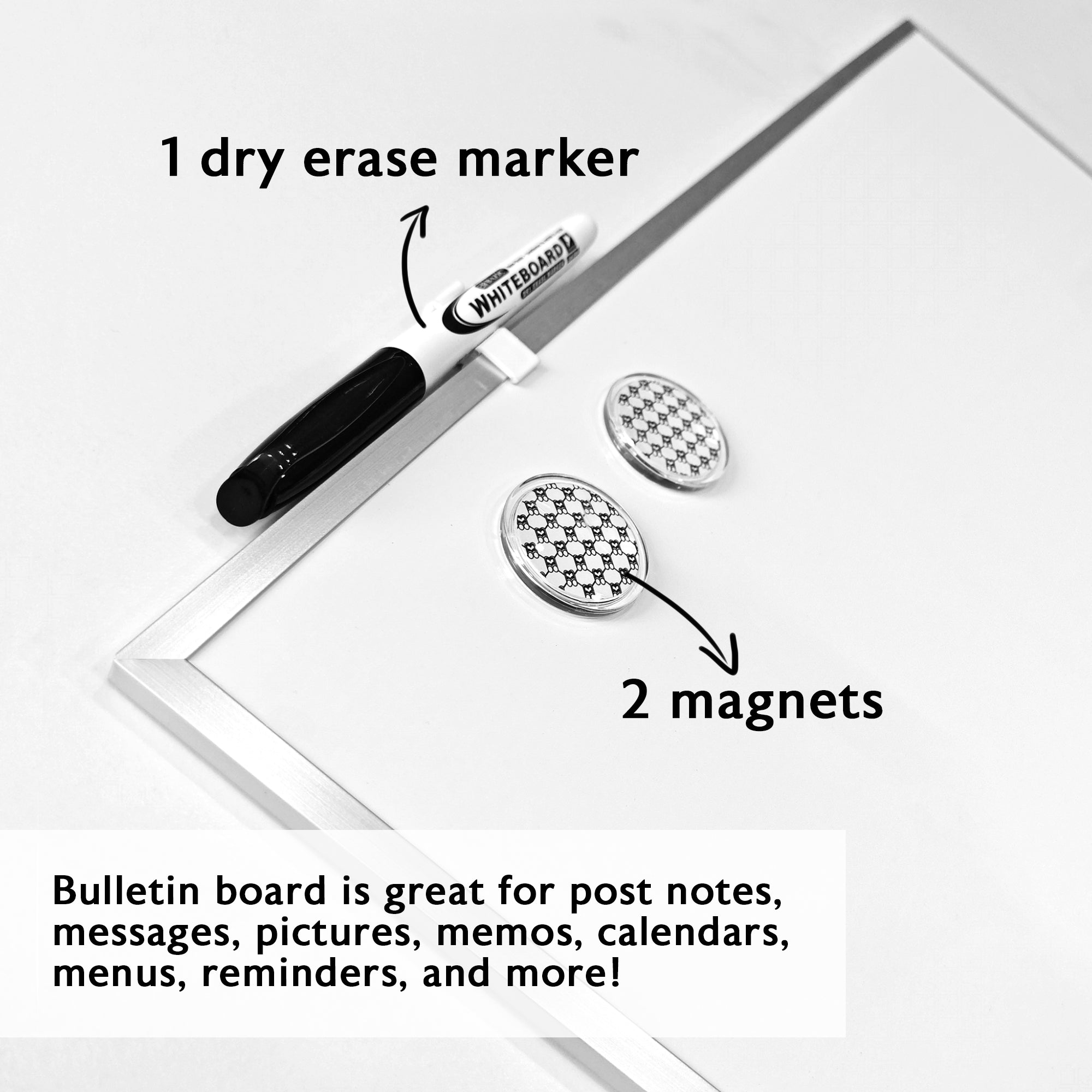 Aluminium Framed Magnetic Dry Erase Board 16&quot; X 20&quot;