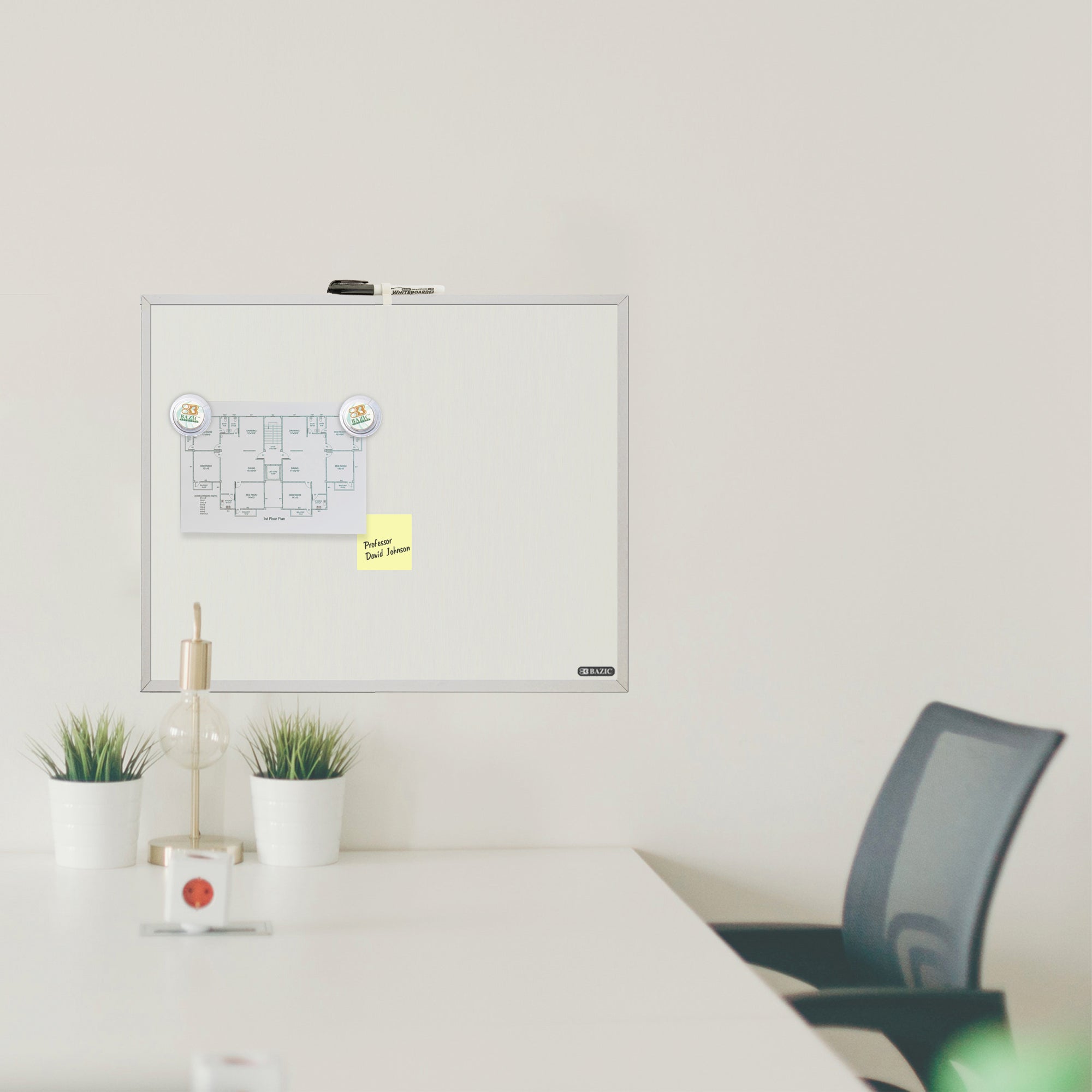 Aluminium Framed Magnetic Dry Erase Board 16&quot; X 20&quot;